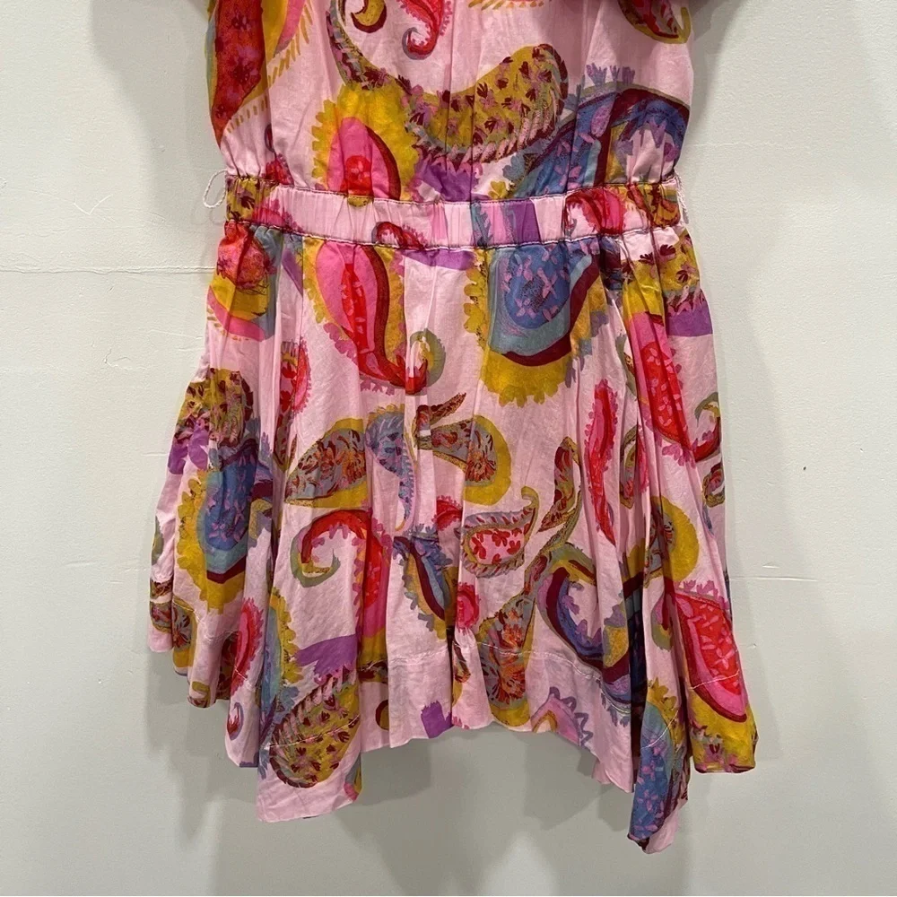 Crewcuts Girls Handkerchief Dress Paisley Print Flutter Sleeve Size 3 Pink